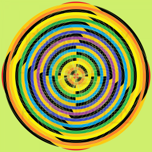 Sphere of impact infinity pattern art print