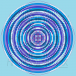 Blue planet infinity pattern art print