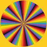 Colour fan geometric art print