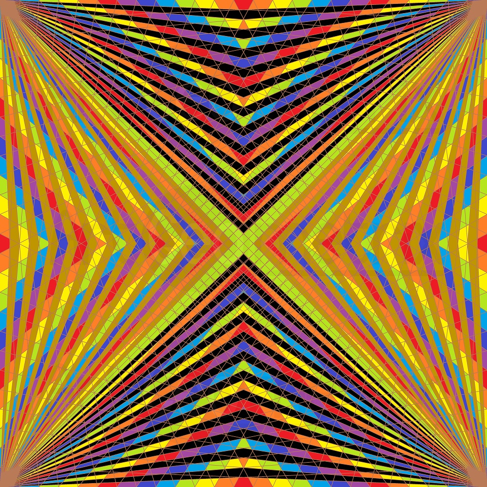 Energetic rave geometric art print by Art Geometrix - Art Geometrix