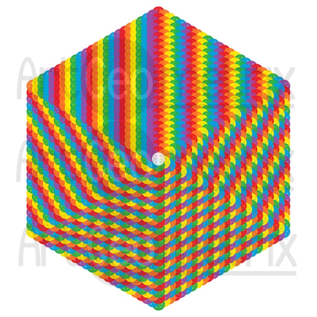 Optical illusion geometric art