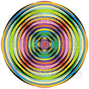Spinning top infinity pattern art print