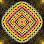 Energetic rave geometric art